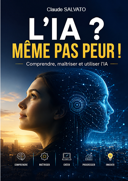 Couverture du livre IA ? MÊME PAS PEUR ! posée sur une table claire